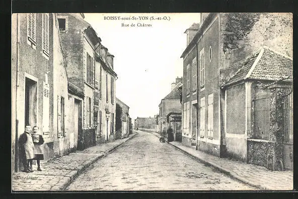 CPA Boissy-sous-St-Yon, Rue de Chatres