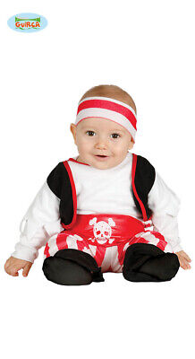 Costume Carnevale Baby Pirata Vestito Neonato Bambino Guirca Corsaro Pirata Mare