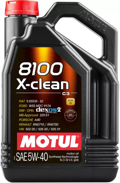 Motul 109226 8100 X-clean 5W-40 5 Liter (102051) Motoröl VW 502 00 MB 229.51