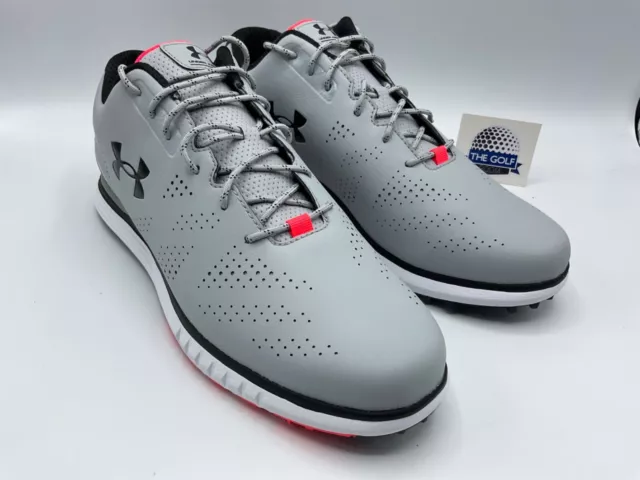 Under Armour Glide SL E Mens Spikeless Golf Shoes Grey