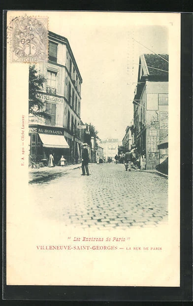 CPA Villeneuve-Saint-Georges, La Rue de Paris