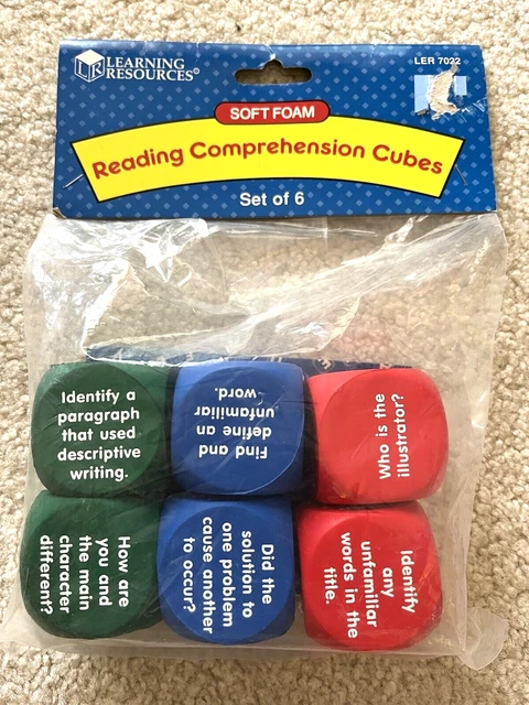 LEARNING RESOURCES READING Comprehension Cubes Homeschool Soft Foam ...