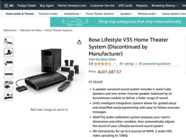 Bose Lifestyle V30 Home Theater System - Black (Discontinued by  Manufacturer)