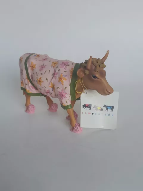 Westland Cow Parade Figurine  “The Early Show” #9129 Year 2000 Retired with tag