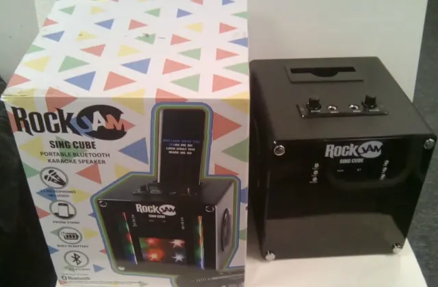 Rock jam Sing Cube Working No Charge Cable. Used. Includes Microphones