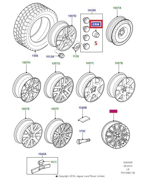 Lr133523 Chiave Per Dadi Antifurto Ruote Code S Discovery 3