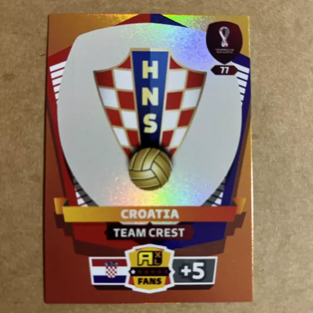 FIFA WORLD CUP qatar 2022 CROATIA TEAM CREST card # 77 new Condition $4 ...