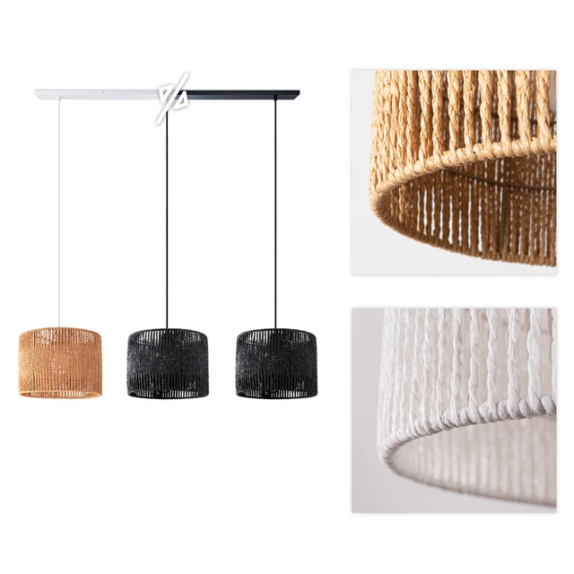 Pendelleuchte Esstisch Korb Boho Hängelampe Esszimmer Lampe E27 Rattan