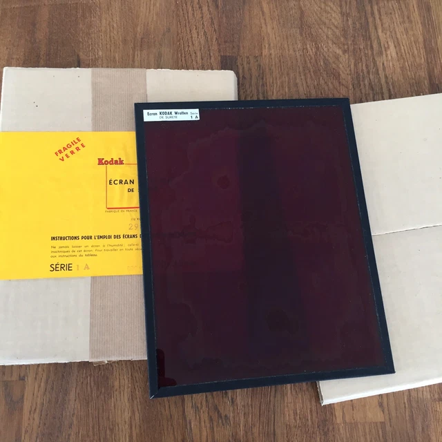 Kodak Ecran De Sureté Wratten 20x25 cm Ancien Photo Photographie Verre