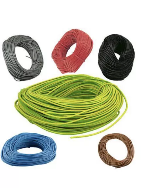 Wire Sleeving Sleeve PVC Brown ,Grey ,Black, Red, Blue, Yellow/ Green ( Earth)