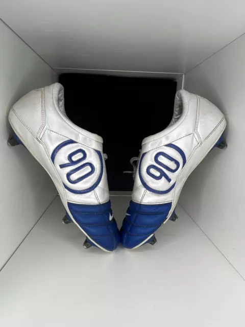 NIKE TOTAL 90 III SG Football Boots Blue White Silver UK Size 8