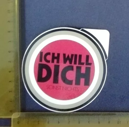 Aufkleber Sticker: Lucky Strike -Ich will Dich - sonst nichts Durchmesser 8,5 cm