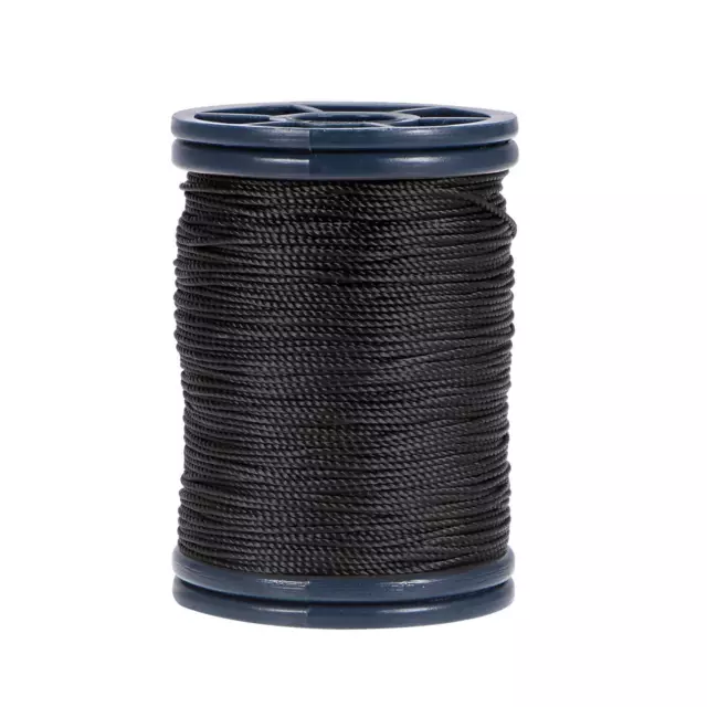 0.6mm Polyester Sewing Thread 82 Yards Upholstery Lightly Wax String Black
