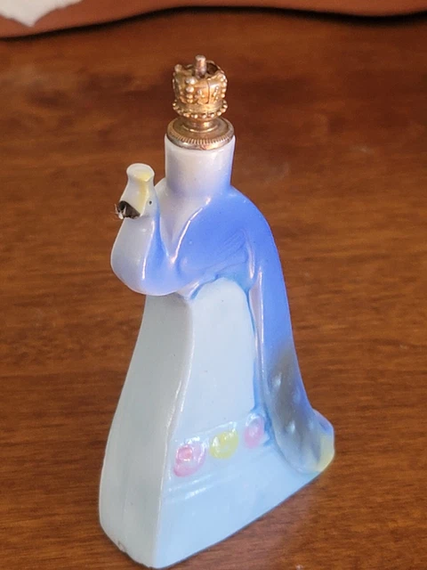 VTG MINIATURE GERMAN PORCELAIN FIGURAL Peacock BIRD PERFUME BOTTLE w/CROWN TOP VTG MINIATURE GERMAN PORCELAIN FIGURAL Peacock BIRD PERFUME BOTTLE w/CROWN TOP