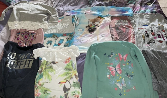 Girls clothes bundle age 9-10 years. 11 Items M&S/Next/ Bluezoo/Mckenzie/Fatface