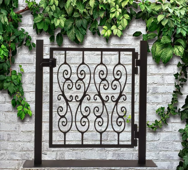 ⬛BLACK "wrought iron" FENCE & GATE rail BALCONY custom 3D print 1:6 for BARBIE