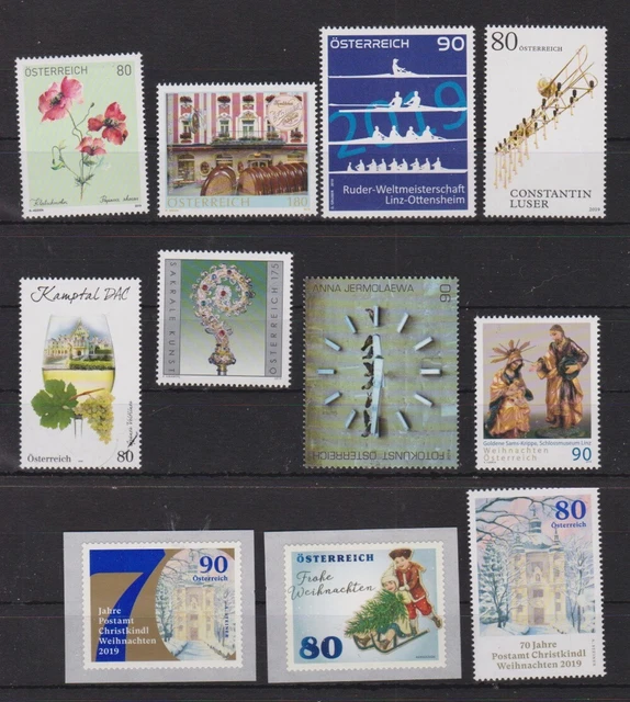 Österreich postfrisch Marken Lot 2 aus 2019  siehe Bild