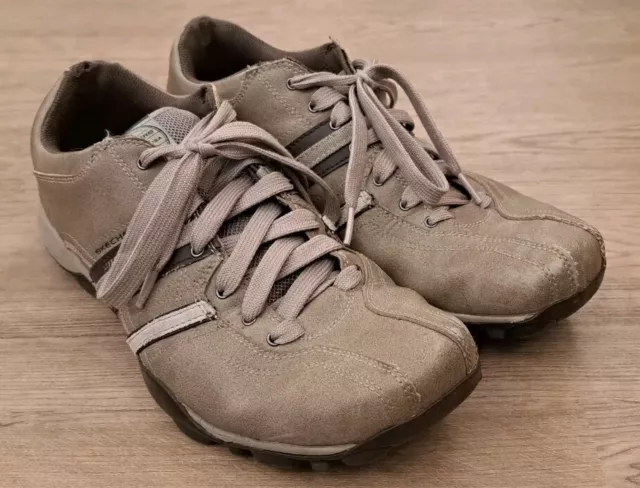 SKECHERS URBAN TREAD Refresh Mens Brown Grey Leather Trainers Shoes UK Size 10 29.99 PicClick UK