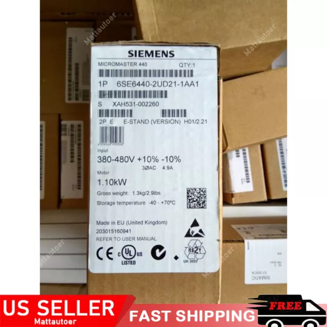 New SIEMENS 6SE6440-2UD21-1AA1 6SE6 440-2UD21-1AA1 MM 440 without filter