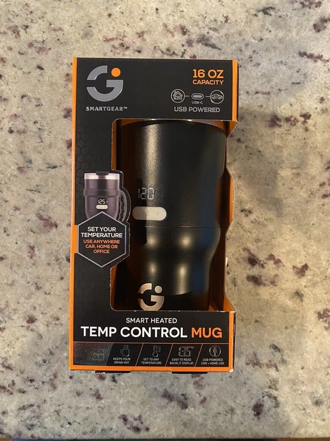 Smart Gear Digital Heated Temp Control 16oz Travel Mug 3 Amp USB-C 12v Power