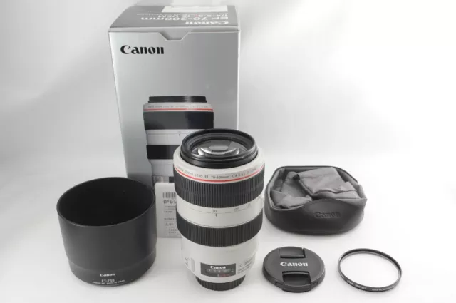 [Near Mint] Canon EF 70-300mm f/4-5.6 L IS USM + Hood in Box From JAPAN A034A