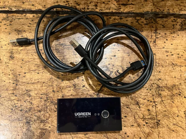 UGREEN 4 Ports USB 3.0 Switch Box ""4 in 2 Ausgang"" KVM-Switch, Hub USB A auf ein Kabel