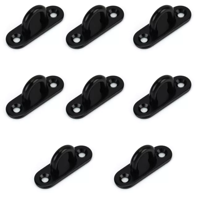 Belle Vous 8er Pack Schwarze M5-Edelstahl Ösen-Haken zum Schrauben -