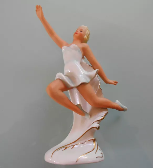 Art Deco ~ Schaubach Kunst ~ Dancing In The Waves Figurine ~ Vintage German