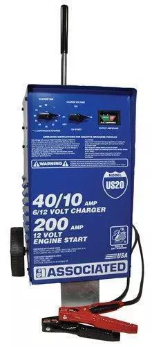 ASO US20 6/12 V  40/40/10 A 330 Amp Mfgs Boost Wheel Charger w 90 Min Timer