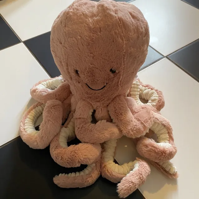 Brand New Jellycat Odell Octopus Plush Soft Toy Large Dusky Pink