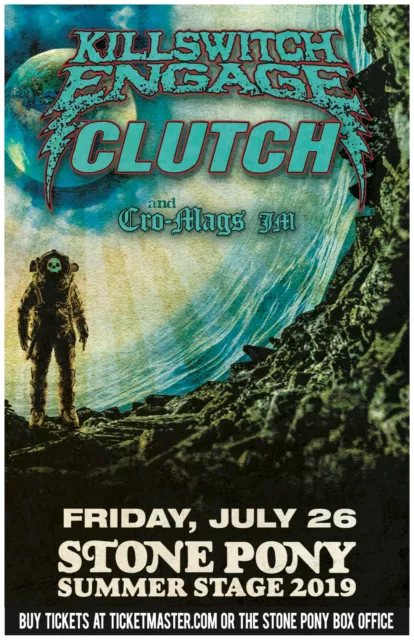 KILLSWITCH ENGAGE / CLUTCH 2019 NEW JERSEY CONCERT TOUR POSTER - Metalcore Music