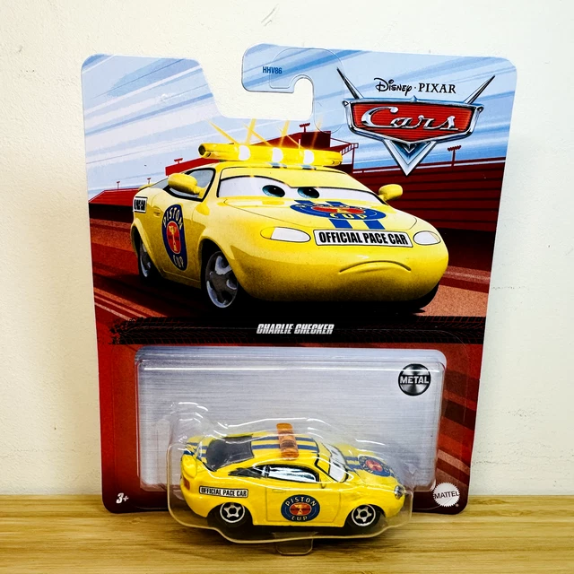 DISNEY PIXAR DIECAST Cars Charlie Checker Official Pace Car Piston