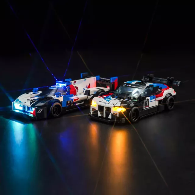 BrickBling LED Light Kit for LEGO BMW M4 GT3 & BMW M Hybrid V8 Race Cars 76922