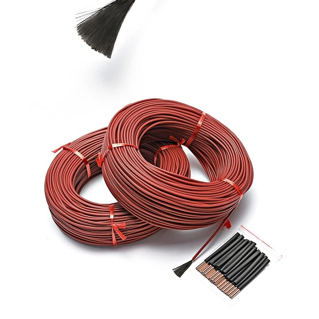 Efficient Silicone Insulated Carbon Fiber Heating Cable 12K Far Infrared