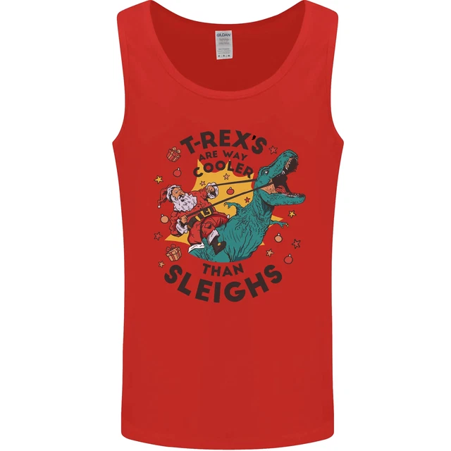 Gilet da uomo T-Rex Cooler than Sleighs divertente da Natale 5