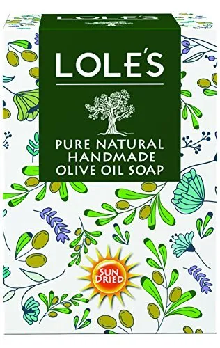 LOLE'S Handmade Olive Oil Soap, 100% Natural Sun Dried Beauty Bar,  Pack of 2 2