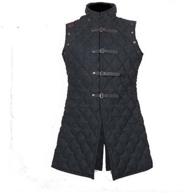 Gambeson Costume Medievale Imbottito Spessa Rievocazione Rinascimentale...
