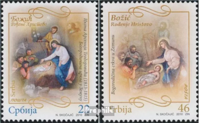 Briefmarken Serbien 2010 Mi 375-376 postfrisch Feiertage, Weihnachten