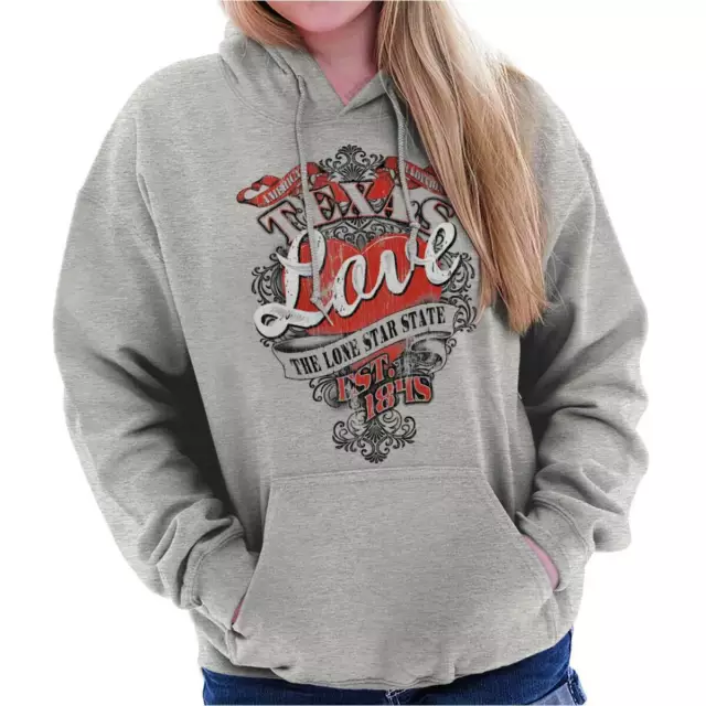 Texas The Lone Star State Fashion Souvenir Womens Hooded Pullover Sweatshirt