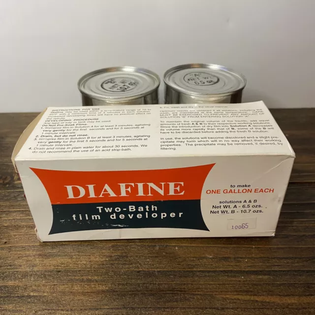 Diafine Film Developer lata sellada de dos baños cuarto oscuro (rara)