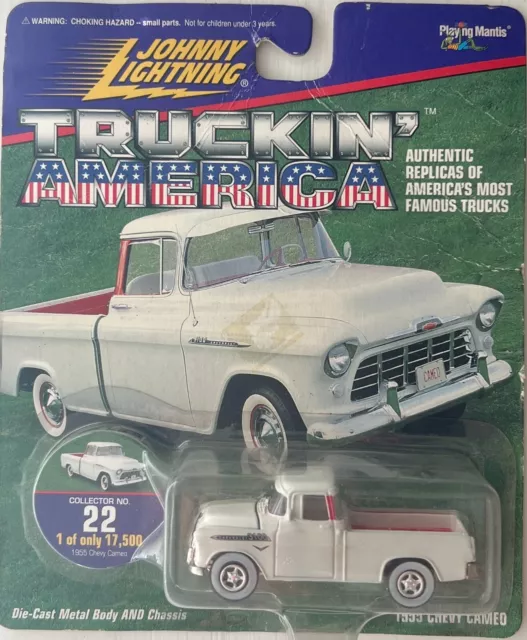 Johnny Lightning Truckin' America 1955 Chevy Cameo Pickup #22, White