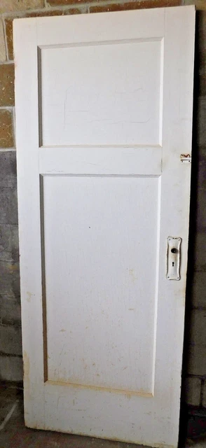 Antique Craftsman Style Two Panel Door - C. 1910 Fir Architectural Salvage 7