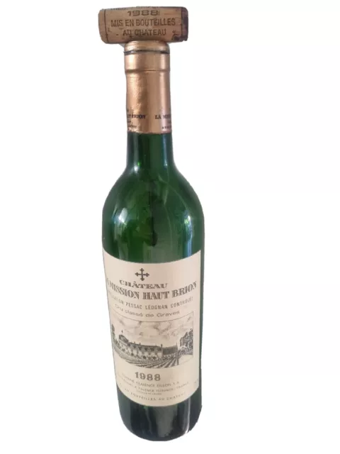 LA MISSION HAUT-BRION 1988, EXTREMELY RARE Empty Wine Bottle WITH ORIGINAL CORK.