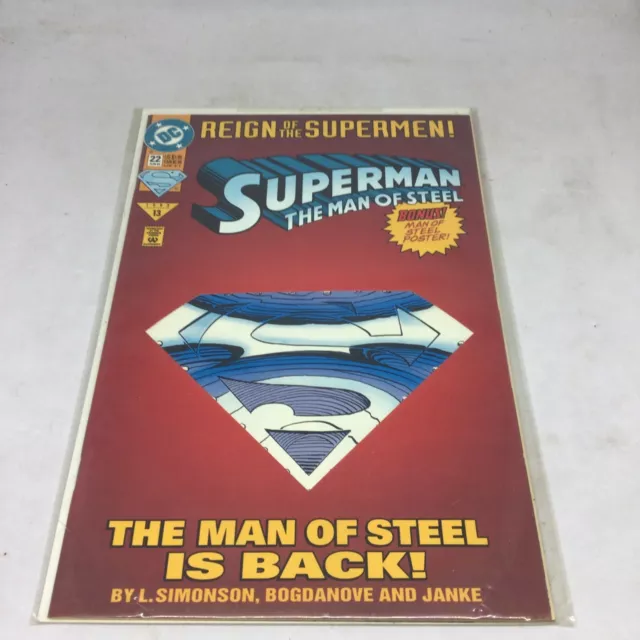Reign Of The Superman #22 The Man Of Steel Is Back Die Cut Dc Comics 1993