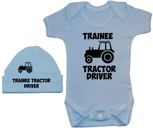 Cappello/cappello berretto/cappello tirocinante trattore tirocinante bambino crescita/romper e berretto 0-12 m ragazzo bambina