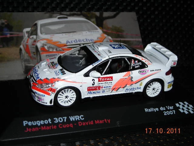 Décalcomanies 1/32 Peugeot 307 WRC Rallye Lyon 2007 - Neuf, Référence 1239