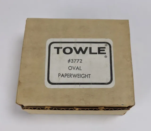 Towle 3772 SOM Oval Paperweight Boxes Unused 2