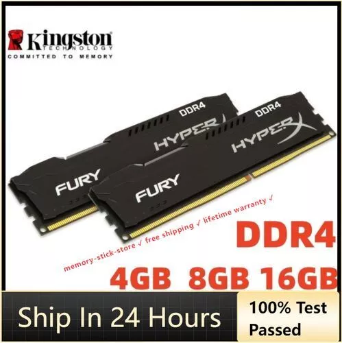 HyperX FURY DDR4 8GB 16GB 4GB 32GB 2133MHz PC4-17000 Desktop RAM Memory DIMM 288
