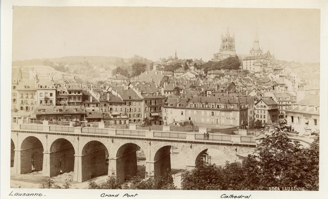 Tirage Albuminé Vintage – Vue Générale De Lyon, France – Circa 1875, Format 13x18 Cm