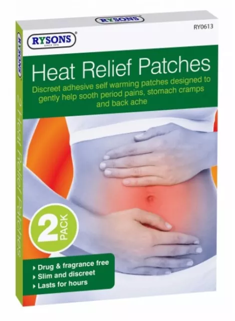 2x Pain Relief Patches Deep Heat Plasters Pads Muscle Period Pains Backache